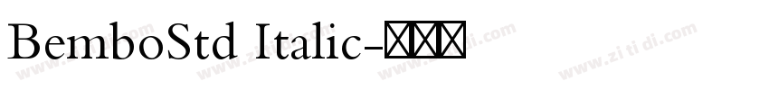 BemboStd Italic字体转换